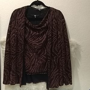 💝2pc Jump Apparel Spandex Metallic Black & Copper